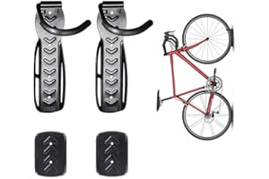 Dirza Support mural pour vélo avec plateau de pneu – Support vertical de rangement pour vélo pour intérieur, garage, abri de jardin – Facile à installer – Idéal pour accrocher des vélos de route, VTT