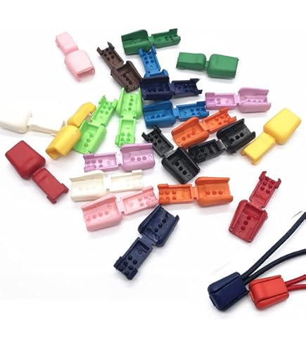 EMSea Lot De 65pcs Bouchons D'extrémité Cloche Avec Couvercle Verrouillage Bouchon Cordon En Forme De Cloche Verrouillage Corde Pour Bricolage Artisanat Cordons De Serrage Sécurisés Sacs Vêtements