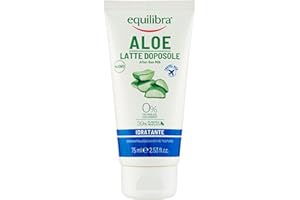 equilibra Solari - Lait après-soleil hydratant à l'aloe vera - Format voyage - À base d'huile de carotte - Vitamine E - Équilibre à l'aloe vera (40 %) - Lait d'après-soleil hydratant - Rafraîchit et
