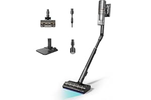 dreame V20 Pro-A Aspirateur Balais sans Fil, Nettoyage des Bords à 0 mm, des Sols Durs, des Tapis et des Poils, sans Nœuds, 24 000PA / 210 AW, Autonomie de 90 Min, Filtration à 99,99%