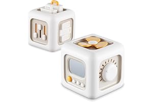 VORENUS Cubo attività 6-in-1 Montessori | Giocattolo Sensoriale Educativo per Bambini 1-3 Anni 12+ Mesi per Sviluppo Cognitivo e Motorio