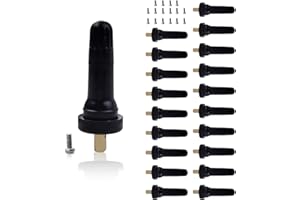 FLYLIN 20 valvole con sensore di pressione dei pneumatici, valvola di ricambio per il sensore di pressione degli pneumatici con vite di fissaggio, sistema di controllo della pressione dei pneumatici TPMS