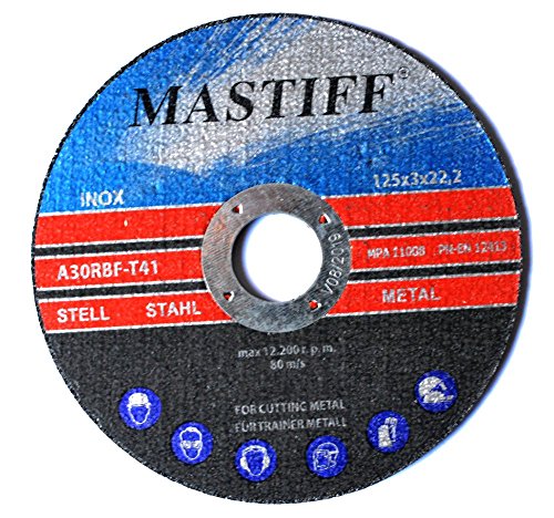 10 Stück Trennscheibe für Stahl 125x 3,0 mm T41 Mastiff A30RBF