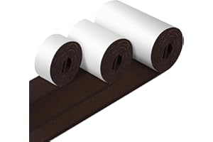 teeppo Feltrini Sedie, Feltrini Adesivi per Mobili, Feltro Adesivo Rotolo con Spessore 4mm, 100 x (10 + 5 + 2) cm, Taglia in Qualsiasi Forma, Marrone