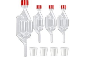 WJMY Fermentation Airlock and Bung for Airlock Brewing Home Air Locks (4 Pcs)