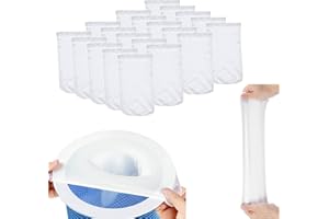 AJUNLKVDR Skimmer Socken,Pool Skimmersocke,Filter Zubehör Sieb,Netz für Schwimmbad,Skimmerkorb Socks Filterkorb,Filtersocken Feinfilterung Feinmaschiger,Swimming Vorfilter Socke, Pool-netz Filternetz (10, Weiß)