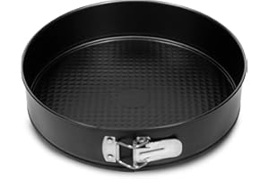 FORMEGOLOSE™, Tortiera apribile 1 fondo Ø 22 cm, Acciaio con rivestimento antiaderente, Nero