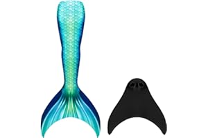 NAITOKE Niñas Cola de Sirena con Aletas para Nadar/Vacaciones/Fiesta/Fotos