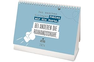 ‎VISUAL STATEMENTS Visual Statements - Tischkalender "Lieblingskollegen" 2024 - Monatskalender in A5 quer - 12 motivierende Sprüche - Büro