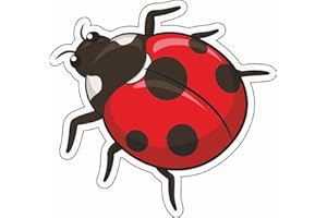 AMA shop Autocollant SAGOMATO COCCINELLE en PVC pour Decalcomanie mural voiture moto casque Camper