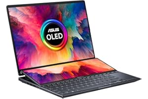 ASUS Zenbook Duo Pro 14 UX8402ZA 14.5" 2.8K 120Hz Touchscreen OLED 550nits Laptop (Intel i7-12700H 14-Core Processor, 16GB DDR5 RAM, 512GB SSD, Windows 11) Includes ScreenPad Plus & Stylus