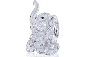 H&D HYALINE & DORA Kristall Elefant Figuren Collectibles Glas Tierfigur für Tischdekoration
