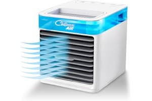 JML Air Cooler, Portable Fan and Humidifier - Chillmax Air Pure Chill 2.0, 4-Speed Settings with Dual Mist Spray Jets, Evaporative Hydro-Chill Filter, Easy Clean Alternative Air Conditioning Unit