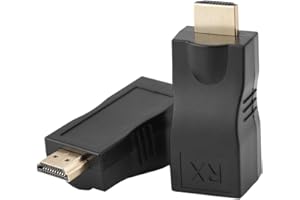ZERONE Zer one kabel sieciowy RJ45 do HDMI 1.4, 30 m przez Ethernet LAN 5e / 6 Kat. Obsługa konwertera RJ45 HDMI Cat 3D 4K do PS3 HDTV HDPC STB (1 para)