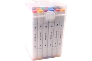 MAIN D'ARTISTE - 36 Marqueurs à Alcool Double Pointe - Loisir Créatif - 030798 - Feutres - Multicolore - Couleurs - Activités Manuelles - Art - Adultes - Enfants - Marker - À Partir de 6 ans