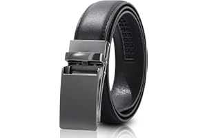 Coubeau Ceinture Enfant Garçon en Cuir pour Adolescent Garçon Ceinture à Cliquet Facile à Glisser