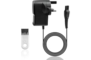 OHLING 15V for Philips Shaver Charger Razor Power Cord HQ8505 Cable UK for 3000 5000 7000 9000 Beard Trimmer S3233 S3333 S1332 BT5502 BT9810 MG7790 MG7750, Electric Shaver Adapter Power Supply