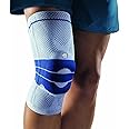 Bauerfeind GenuTrain Knee Support - breathable knit compression knee brace to relieve pain and swelling from arthritis, ACL injury, Miniscus tear, machine washable knee sleeve (Titanium, 2)