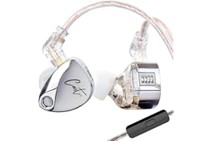 keephifi KZ Castor KZ In Ear Monitor Headphones,2DD IEM Dual Dynamic Driver, Sound Tuning, KZ Wired IEM Earbuds, HiFi In Ear Earphones, Detachable Cable 2PIN-C (Silver, with micro)