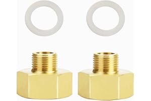 Noosverl 2-częściowy reduktor Reduktor 3/4 do 3/8, reduktor 3/8 calowy na zewnątrz x 3/4 calowy wewnątrz mosiężnych armatur (3/4 do 3/8)