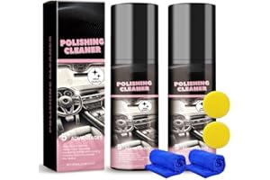 TBLMPNE Nettoyant Voiture Interieur, Produit Nettoyage Voiture Interieur, Nettoyant Cuir Plastique pour Interieur de Voiture, Nettoie, protège Tableaux de Bord, Volants, Entretien Cuir auto-100ml (2 Pcs)
