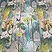 Produktbild Stoff Meterware Baumwolle Vogel Blumen Shabby Holzwand Fotodruck Digitaldruck