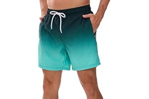 Vorvowry Badeshorts Herren Wasserdicht Schnelltrocknend Schwimmhose, Bequem Verstellbarem Tunnelzug Badehose Männer, Mode Bademode für Herren mit Reißverschlusstasche