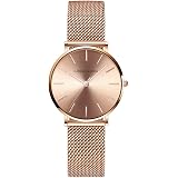 Montre Femme Kubagom Mince Analogique - Acier Inoxydable Étanche | Style Élégant Et Minimaliste