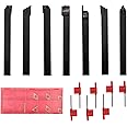 Lathe Turning Tool Set, Weytoll 21pcs 10mm Lathe Tool Holder- Shank Lathe Turning Tool Holder Boring Bar Carbide Inserts Lathe Turning Tool, Woodturning Power Lathe Accessories