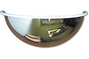 SEEALL See All PV18-180 Panaramic Full Dome Plexiglas Security Wall Mount Mirror, 180 Degree Viewing Angle, 18" Diameter (Pack of 1)