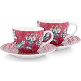 PiP Studio 51004146 Flower Festival Espresso m.U. dark pink 120ml Set2
