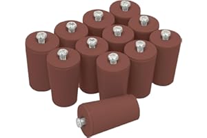 TLDSHOP® - Tappi conici per tapparelle - Tappo finecorsa - Confezione da 12 pezzi (con viti) - 2 misure disponibili (30mm e 40mm) - Disponibili in colore Grigio, Marrone o Bianco: (MARRONE, 30mm)