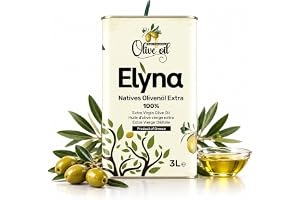 Extra Jungfruolivolja – Kallpressad & 100% Naturlig – Premium Grekisk Olivolja, Första Kvalitet (3 Liter)