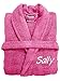 Produktbild Spa Collection Bademantel, Bestickt, luxuriös, 100% ägyptische Baumwolle, 500 g/m², extra saugfähig, mit Gürtel, Pink/Schwarz/Weiß/Marineblau, 100% Baumwolle, hot pink, one Size fits All M/L/XL