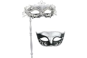 Coddsmz Masquerade Mask for Women on Stick Venetian Masks Costume Party Masks Mardi Gras Mask Christmas Halloween