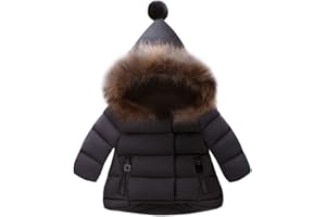 SUSENSTONE Manteau BéBé Fille Enfants Mignon Mode Automne Hiver Manteau Doudoune Capuche Fourrure VêTements Chauds éPais Coat Enfants Pour 6 Mois-5 Ans