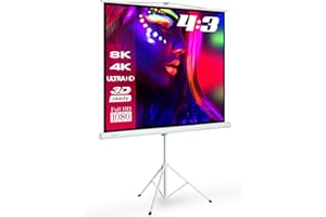 ESMART Professional MISATI Statywu Ekran 244 x 183 cm (120") 4.3 | Projektor do kina domowego Ekran projekcyjny Statywu Ekran LCD LED