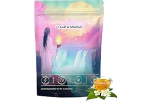 GENÉRICO Yerba Mate Instant Tea Powder | Yerba Magic Peachs Mango,3 In-1 Super Drink Clean Energy,Mate Tea Supplement With Prebiotics And Probioticss For Concentration And Gut Health