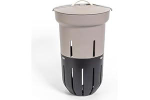 Urbalive Beetkomposter für Wurmkompost 12L - Garten unterirdisch Wurmkomposter zum Eingraben - Design Wurm Beetbox Komposter aus Recyceltem Kunststoff, Taupe