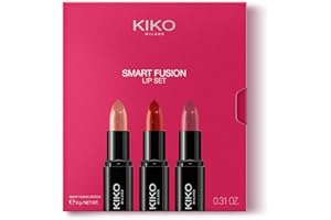 KIKO Milano Smart Fusion Lip Set 02, Kit De 3 Rouges À Lèvres Au Fini Lumineux