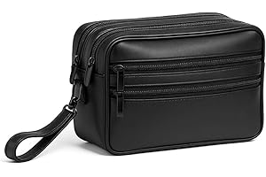 Sotala Herren Handgelenktasche XXL Echtleder Handtasche Geldbörse mit Reißverschluss – Dokumententasche mit Handschlaufe Organizer/Clutch Reise, Business & Freizeit-Tasche für Männer Schwarz