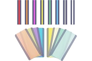 KITNISH 16 Packs Reading Highlight Strips Colored Overlay Reading Tracking Rulers,Coloured Dyslexia Aids for Children for Dyslexia, to Reduce Visual Stress