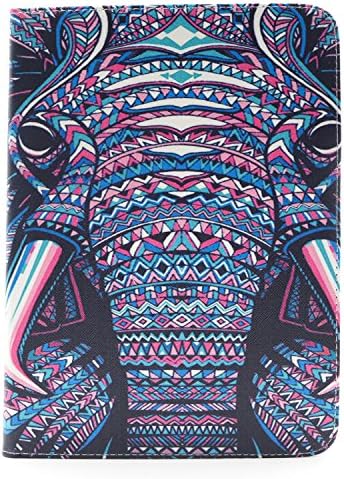 Galaxy Tab 4 10.1 Case, Leather Case with Flip Stand for Samsung Galaxy Tab 4 10.1, New Colorful Premium Flip Foilo Style Slim PU Leather Wallet Case Smart Cover Bulit in Credit Card Slots and Stand Feature For Samsung Galaxy Tab 4 10.1 inch T530,Come with One Responsive Stylus -[Elephant Pattern]