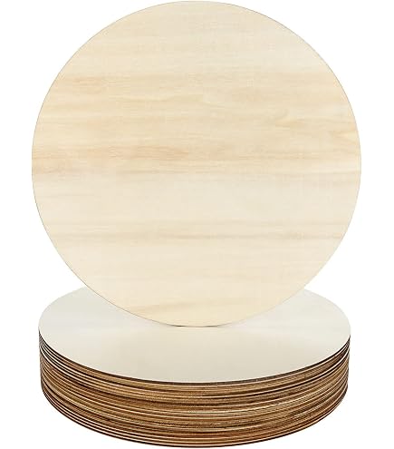 ZOENHOU 20 cerchi in legno da 30 cm, 3 mm di spessore, in
