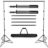 Wowstar 2,6 x 3 m / 8,5 x 10 ft Taşıma &Ccedil;antalı Ayarlanabilir Fotoğraf Standı Arka Plan Destek Sistemi Kiti Al&uuml;minyum Alaşımlı