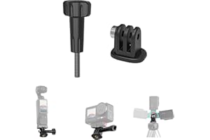 CERFFOOL Adattatore di montaggio a slitta fredda da 1/4" per DJI Osmo Action 5 Pro/4 GoPro HERO 13/12 Nero Supporto regolabile per Insta360 GO 3S/3 Ace Pro 2 Adattatore treppiede per accessori per