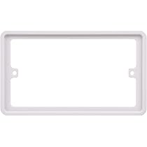 Bevelled Double Gang (4 Slot) Faceplate For 4 X Euro Modules - Black