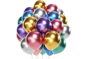 ECVV 100 Pieces Decorated Party Balloons Assorted Color - Multicolor Balloons for Party Decoration| Birthday | Wedding | Christmas | Party Supplies |
