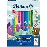 Pelikan Combino 12li Jumbo &Uuml;&ccedil;gen Kuru Boya