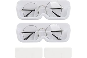 Rapidbok 2 Stück Brillenablage Wand, Brillenhalter Wand, Wand Brillenaufbewahrung, Sonnenbrillen Aufbewahrung Organizer Wandmontage, Organizer Wandmontage zum Brille Sonnenbrillen (Weiß)